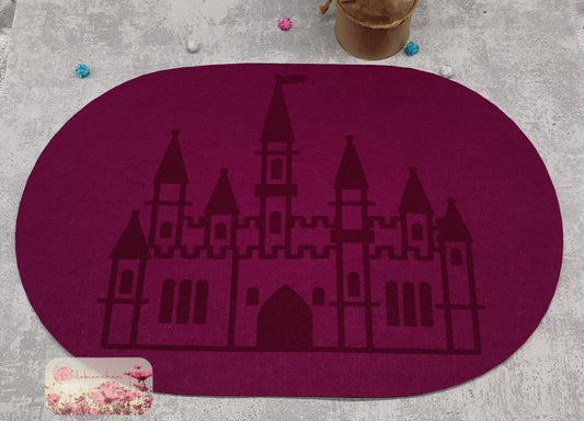 Platzdeckchen Schloss Graviert im Oval