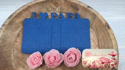 Karte mit Text "I "Herz" Papa" 3er Set Stückpreis ab 1.45 Euro zzgl. 19% MwSt.