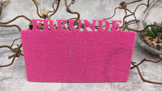 Karte mit Text "Freunde" 3er Set Stückpreis ab 1.45 Euro zzgl. 19% MwSt.