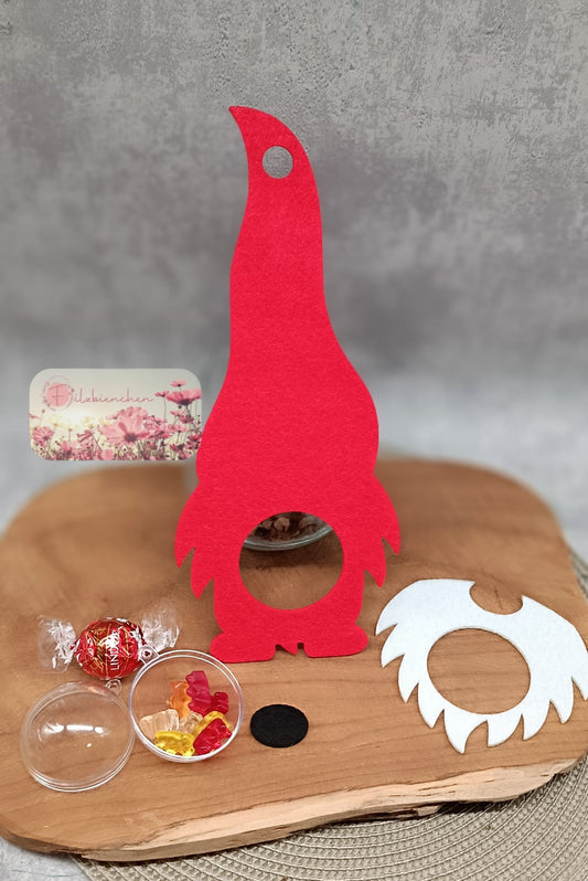 Wichtel mit Ausschnitt rund für eine Kunststoffkugel Ø 5 cm 16er Set "BASTELSET" Stückpreis ab 1.09 Euro zzgl. 19% MwSt.