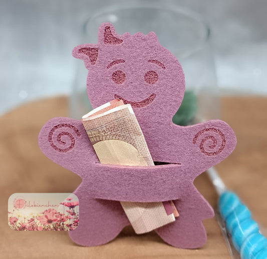 Lebkuchenfrau Graviert Geld mit Schlitz