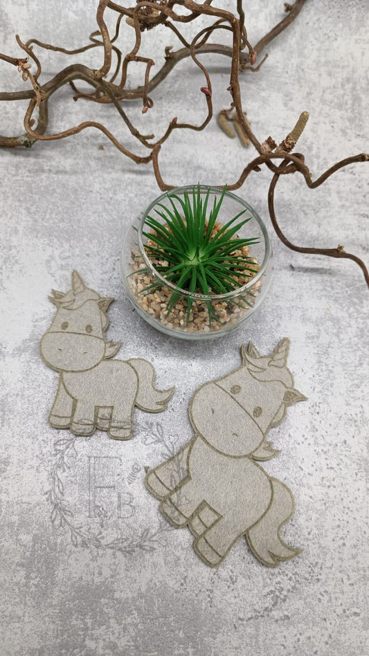 Einhorn Graviert 8 cm (10er Set) Stückpreis ab 0,35€ zzgl. 19% MwSt.