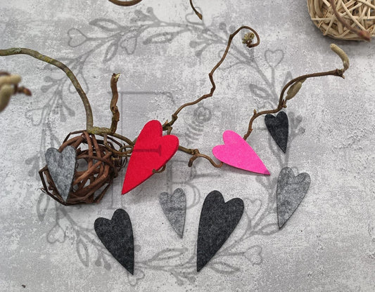 Herz lang Anhänger 10cm ( 10er Set) Stückpreis ab 0.35 Euro zzgl. 19 % MwSt.