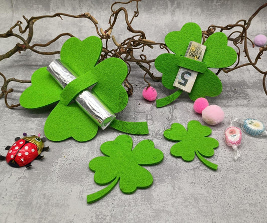 Kleeblatt 8 cm (10er Set) Stückpreis ab 0.17 Euro zzgl. 19% MwSt.