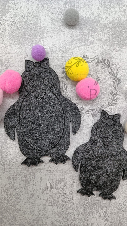 Pinguin Dame Graviert 10 cm (10er Set)