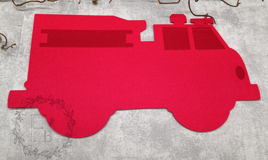 Platzdeckchen Feuerwehr Auto Graviert