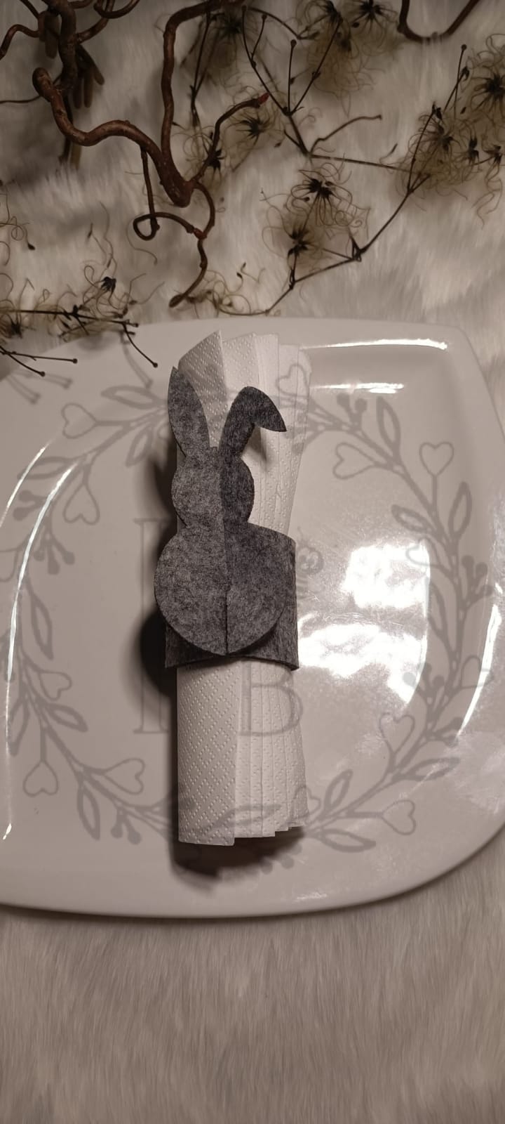 Serviettenring Hase klein 8er Set