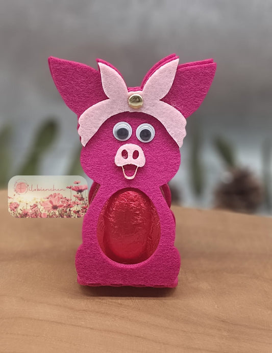 Aufsteller Schwein Überraschungsei 5er Set "BASTELSET" Stückpreis ab 1,40 € zzgl. 19% MwSt.