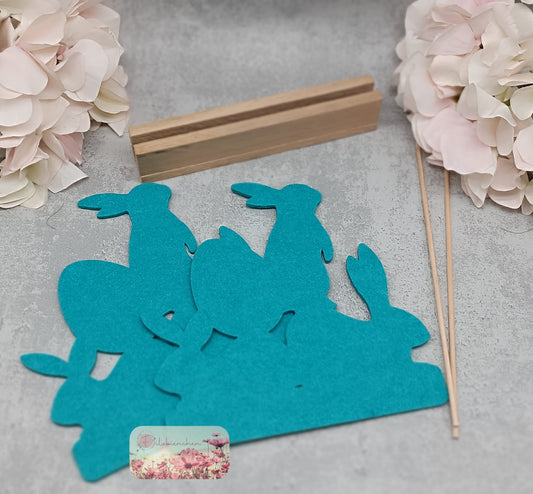 Hasen mit Ei (ohne Ausschnitt), 2er Bastelset mit Holzständer Eiche Natur Stückpreis ab 3.14 Euro zzgl. 19% MwSt.