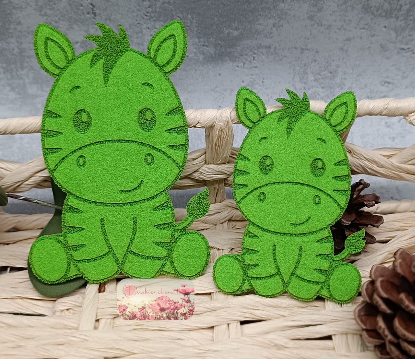 Zebra sitzend Graviert 10 cm (10er Set) Stückpreis ab 0.52 Euro zzgl. 19% MwSt.