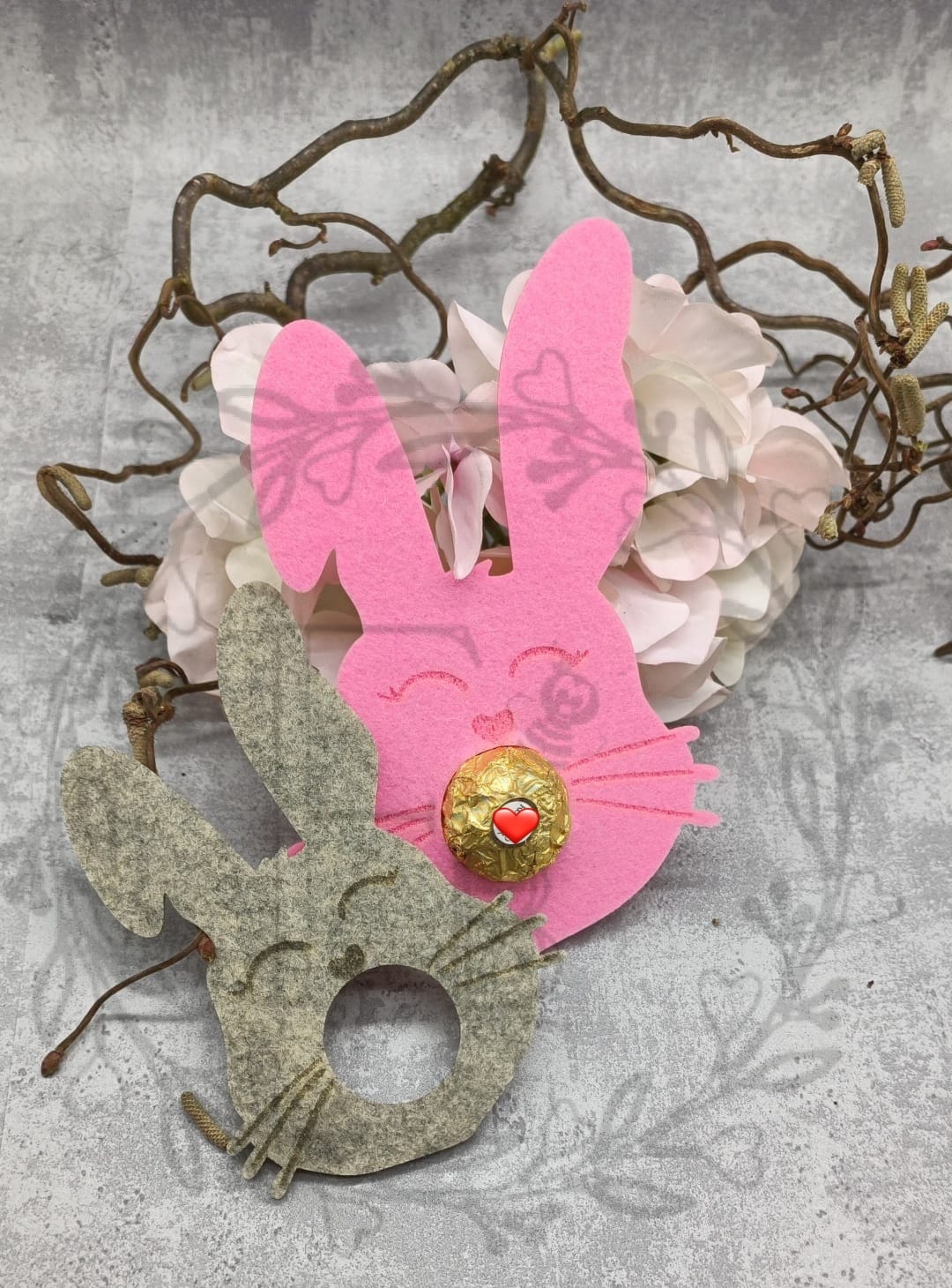 Hasenkopf graviert für Schokokugeln klein