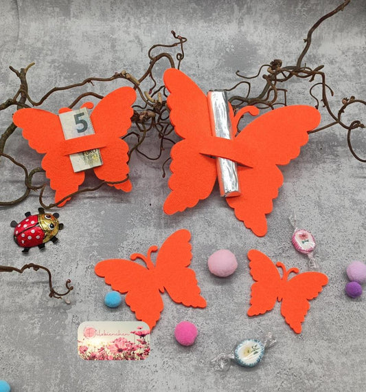 Schmetterling B mit Schlitz Geld