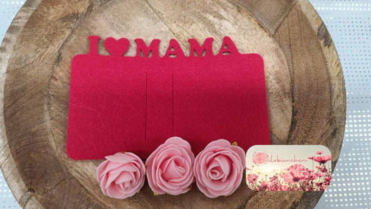 Karte mit Text "I "Herz" Mama" 3er Set Stückpreis ab 1.45 Euro zzgl. 19% MwSt.