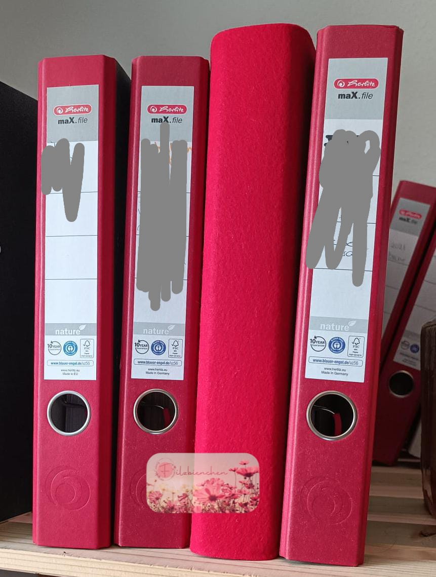 Ordnerhülle (schmaler Leitzordner) Bitte die Maße beachten!