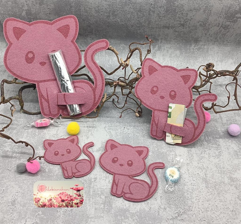 Katze mit Gravur 10 cm (10er Set) Stückpreis ab 0.52 Euro zzgl. 19% MwSt.