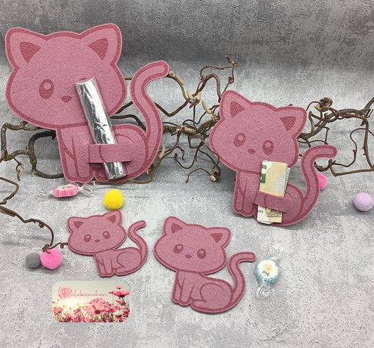 Katze mit Gravur 8 cm (10er Set) Stückpreis ab 0.35 Euro zzgl. 19% MwSt.