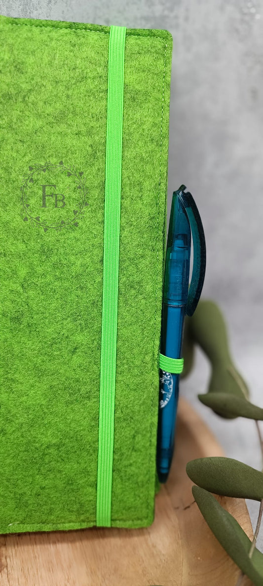 Terminplaner A5 dünner Gummi (abgerundete Ecken)