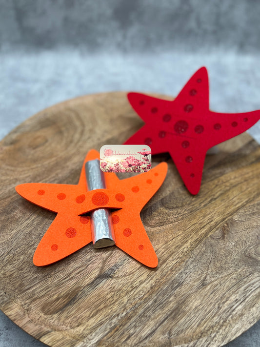 Seestern Graviert mit Schlitz Schokolade