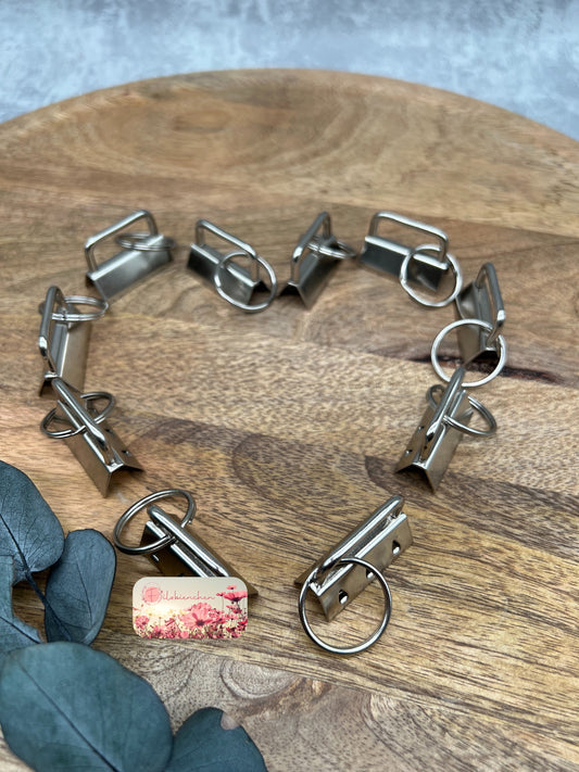 3 cm Klemmen für Schlüsselanhänger, 10 er Set Stückpreis ab 0,70 € zzgl. 19% MwSt.