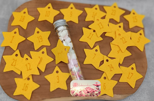 Adventskalenderzahlen "Stern" 24ger Set Stückpreis ab 0,33€ zzgl. 19% MwSt.