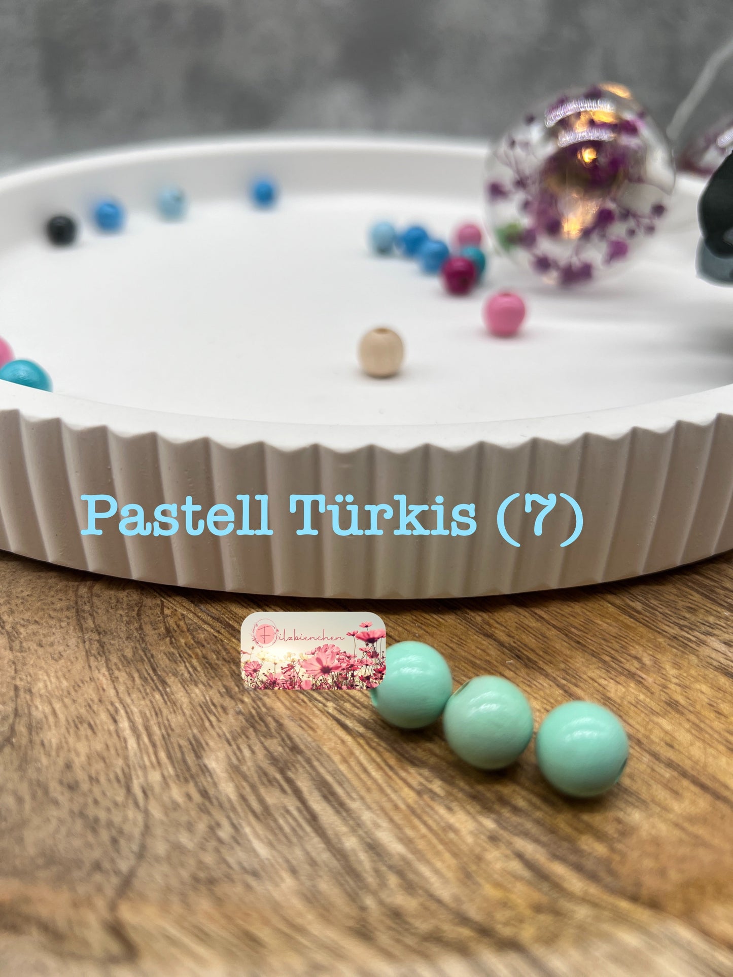 Zeugnishülle einzeln mit 3 farbigen Perlen deiner Wahl