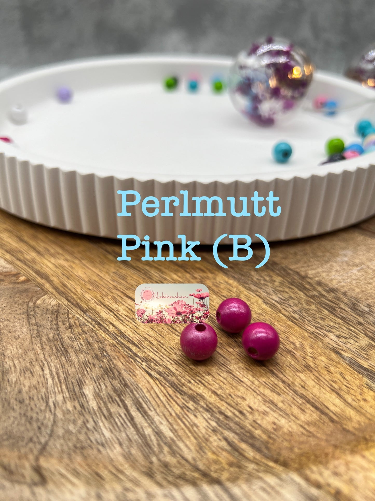 Zeugnishülle einzeln mit 3 farbigen Perlen deiner Wahl