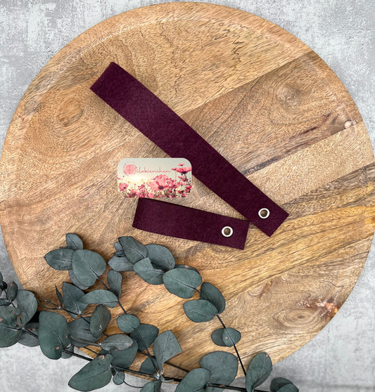 Schlüsselschlaufen eckig 3,0 x 12 cm (zusammengeklappt) inkl. Öse und Ring, 10er Set Stückpreis 0,87€ zzgl Mwst-