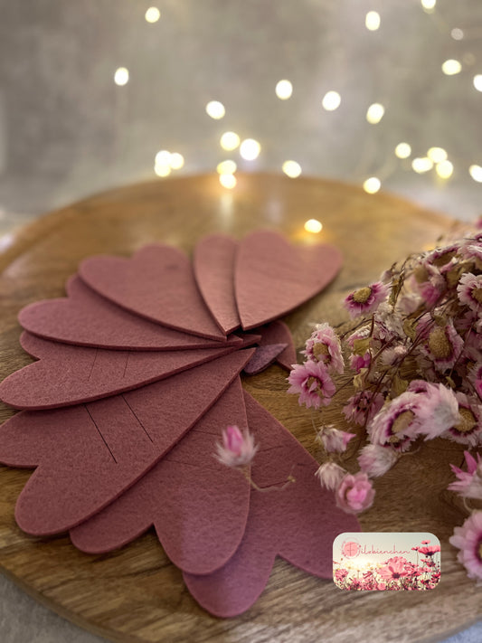 Herz lang mit Schlitz Geld, 8 er Set Stückpreis ab 0.70 Euro zzgl. 19 % MwSt.