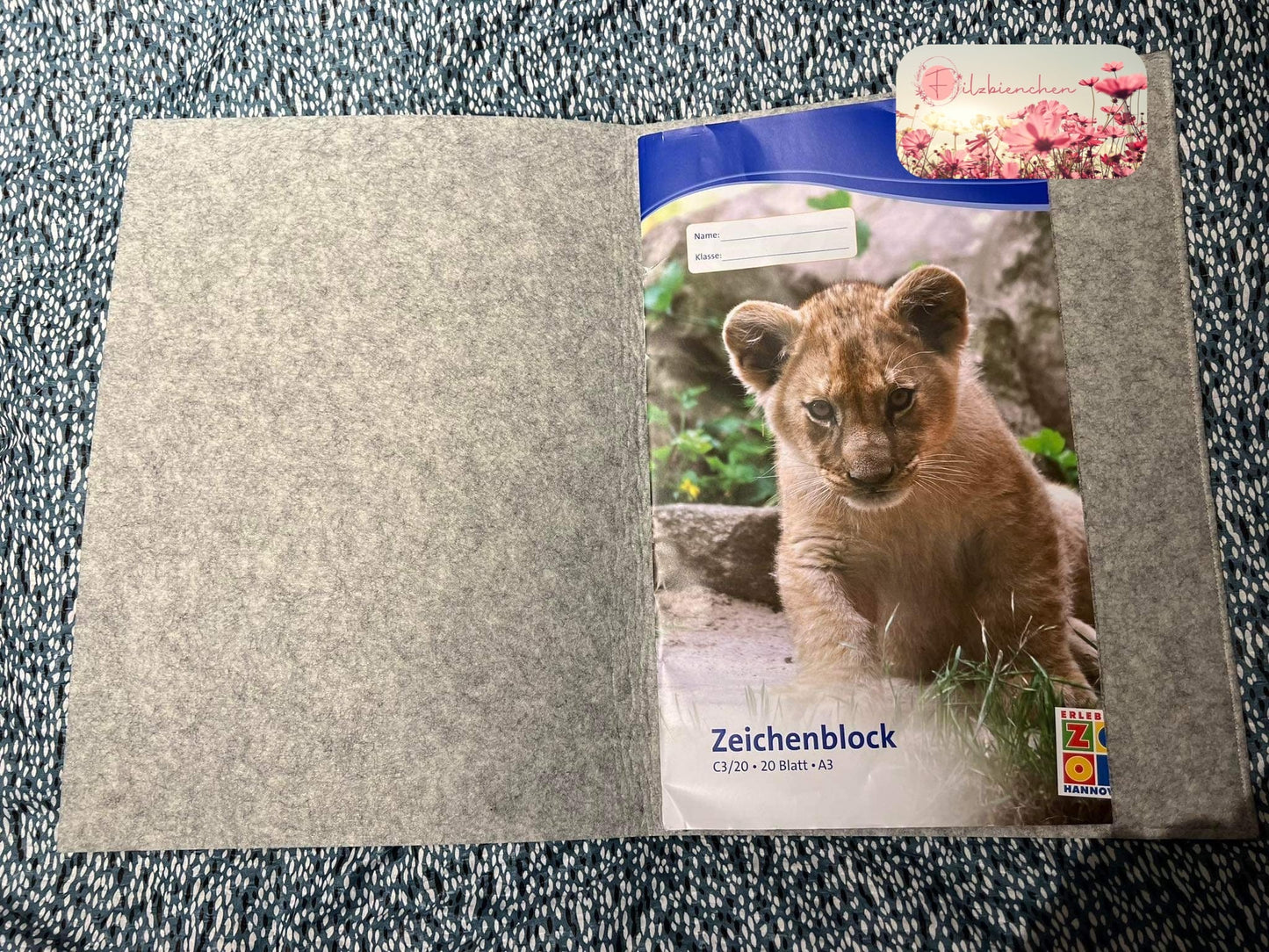 Malblockhülle mit Perlen, A3