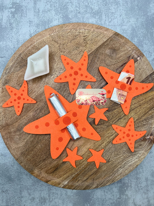 Seestern Graviert mit Schlitz Schokolade