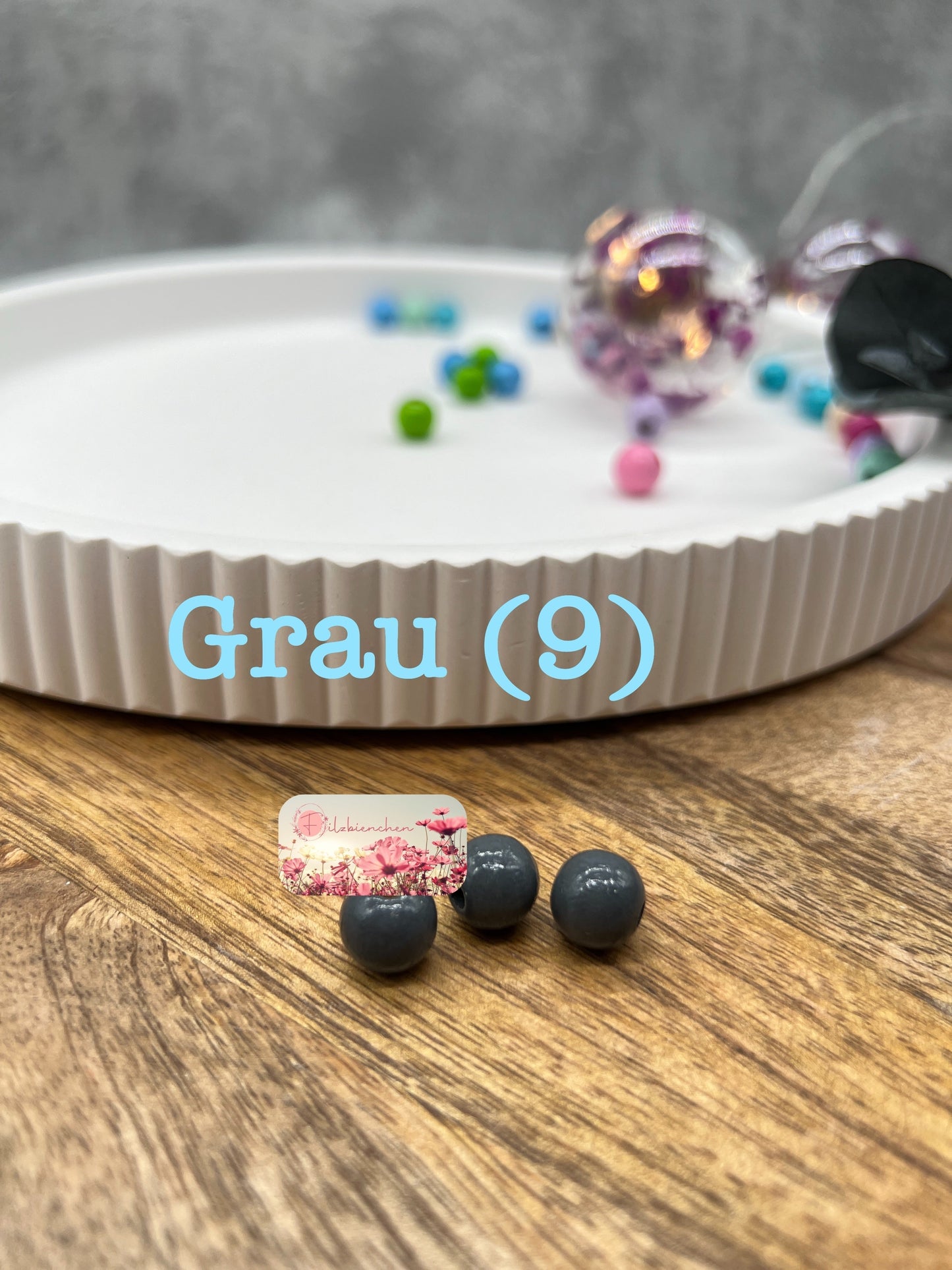 Zeugnishülle einzeln mit 3 farbigen Perlen deiner Wahl