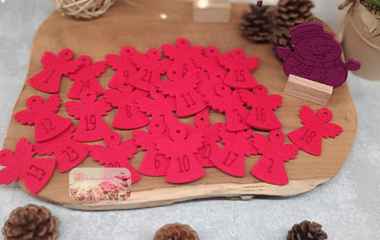 Adventskalenderzahlen "Engel B" 24ger Set Stückpreis ab 0,33€ zzgl. 19% MwSt.
