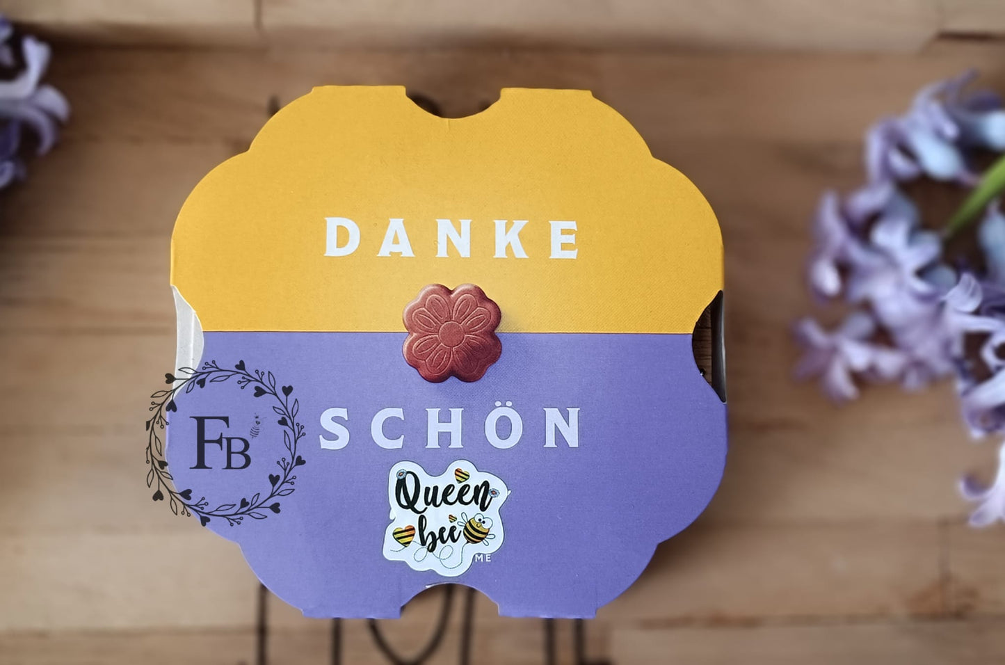 Schokoladenhülle Ausschnitt "Danke"