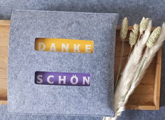 Schokohülle Ausschnitt "Danke schön"