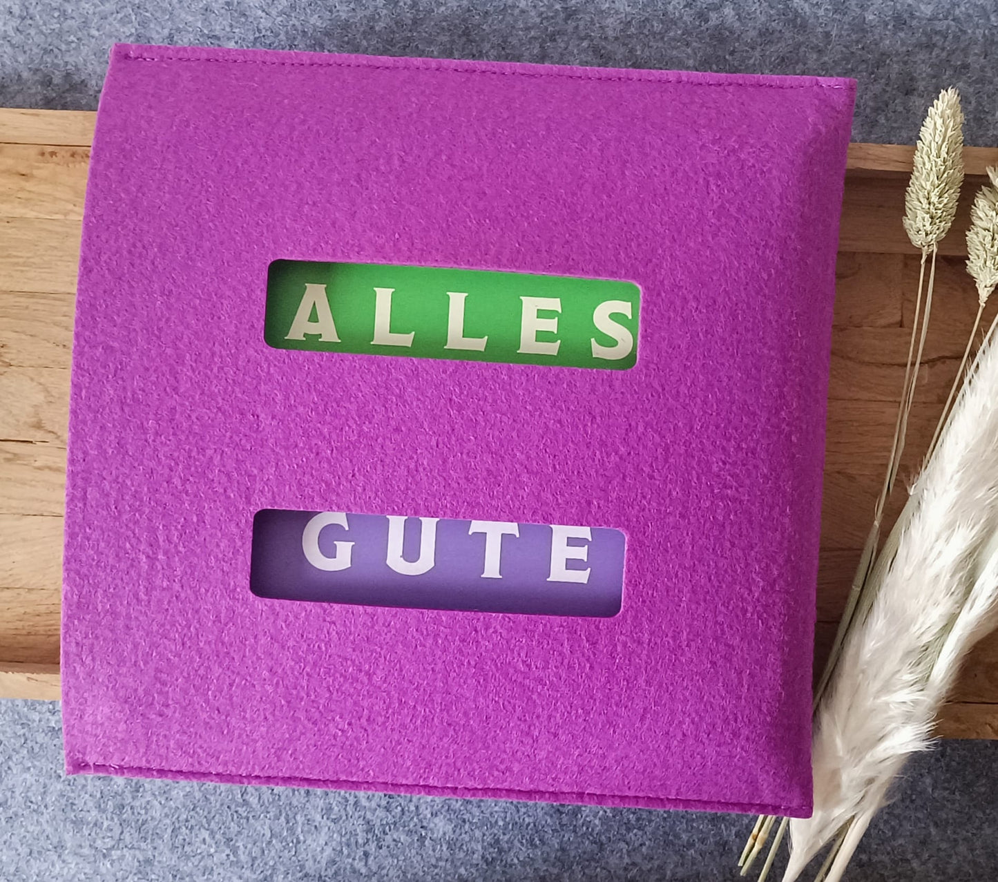 Schokohülle Ausschnitt "Alles Gute"