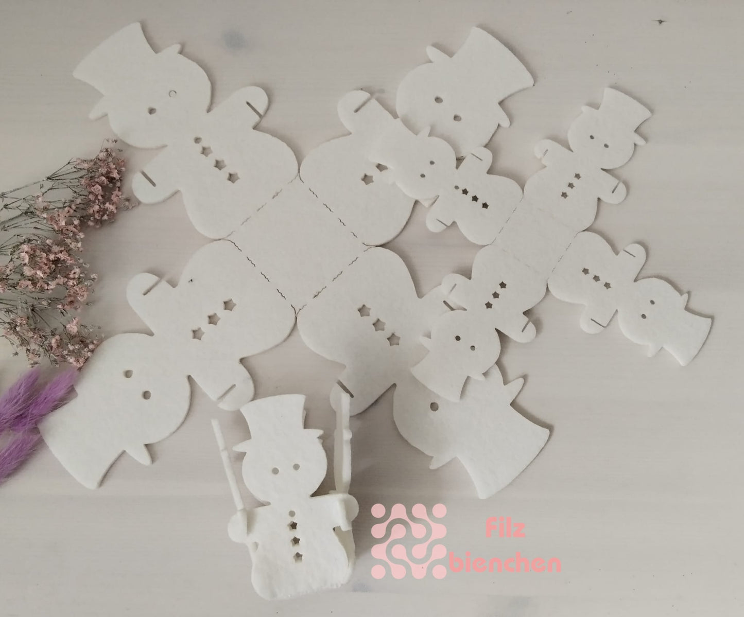4er Klappbox Schneemann klein 3er Set. Stückpreis 0,90€ zzgl. Mwst.