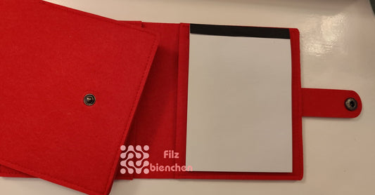 Blockhülle mit Metalldruckknopf DIN A 6