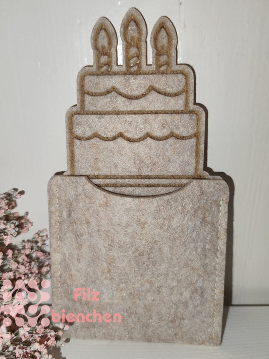 Torte graviert Täschchen klein 2er Set, Stückpreis 1,30€ zzgl. Mwst.