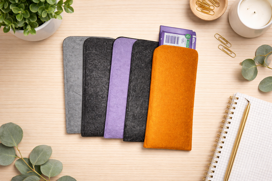 Sparset – 10 Filzhüllen für Schokoladentafeln OHNE FARBWAHL; Stückpreis 1,00€ zzgl. Mwst