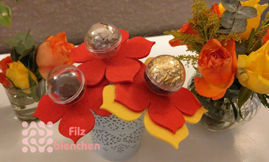 Blüte mit Loch ca. 10 cm, 5 er Set Stückpreis 0,84€ zzgl. Mwst