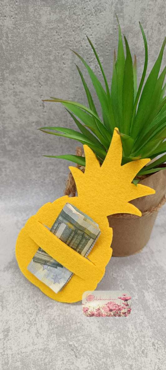 Ananas ohne Gravur mit Schlitz Geld