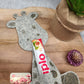 Giraffe sitzend mit Schlitz Schokolade