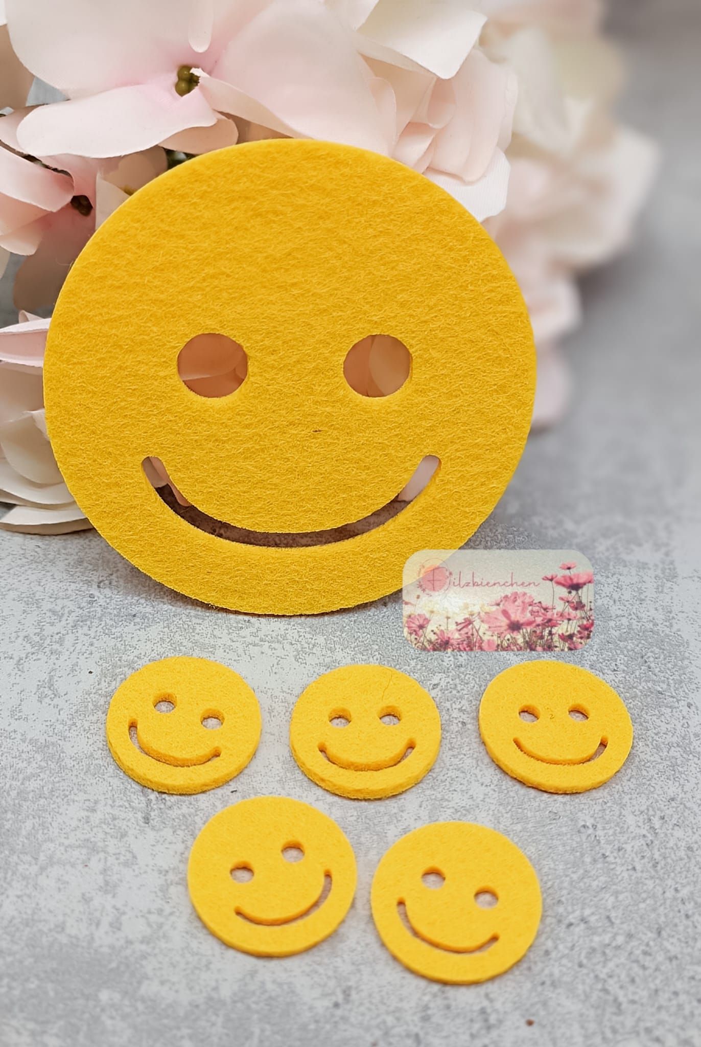 Smileys lachend 8 cm (10er Set)