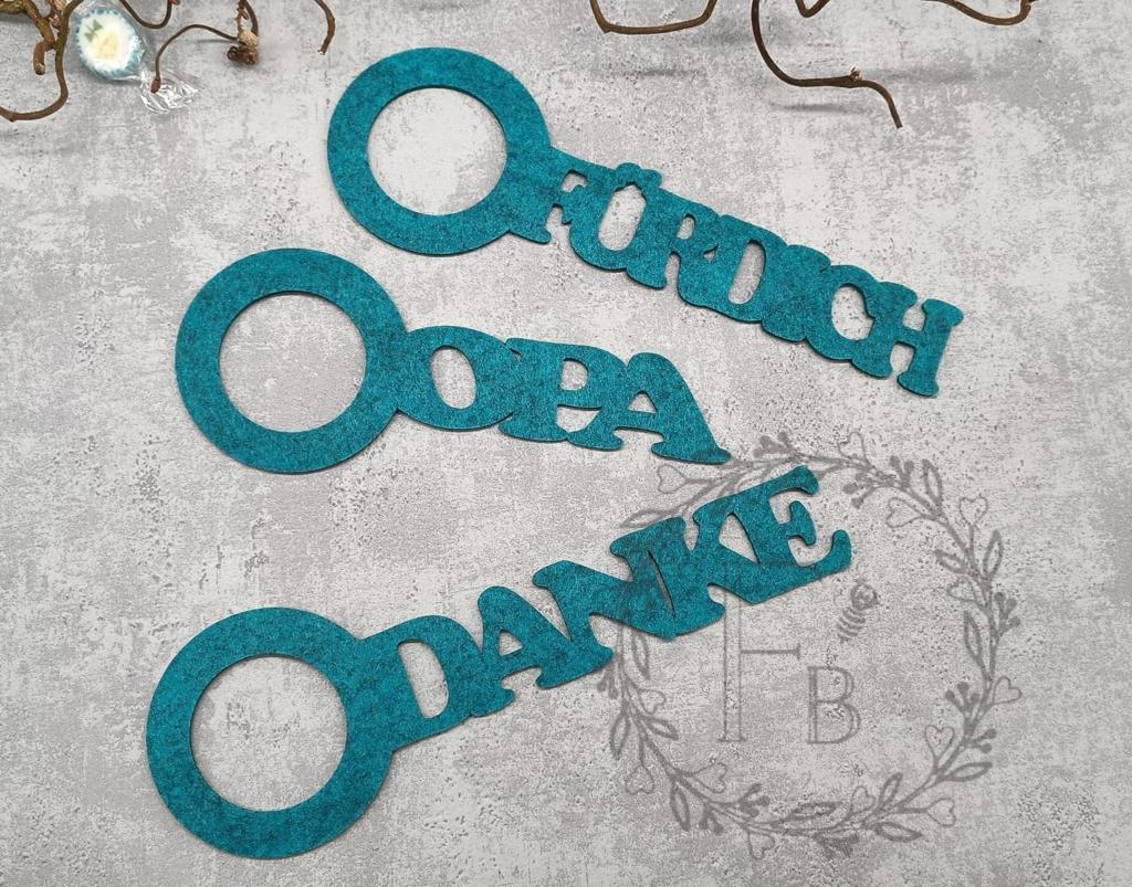 Schrift Flasche Opa