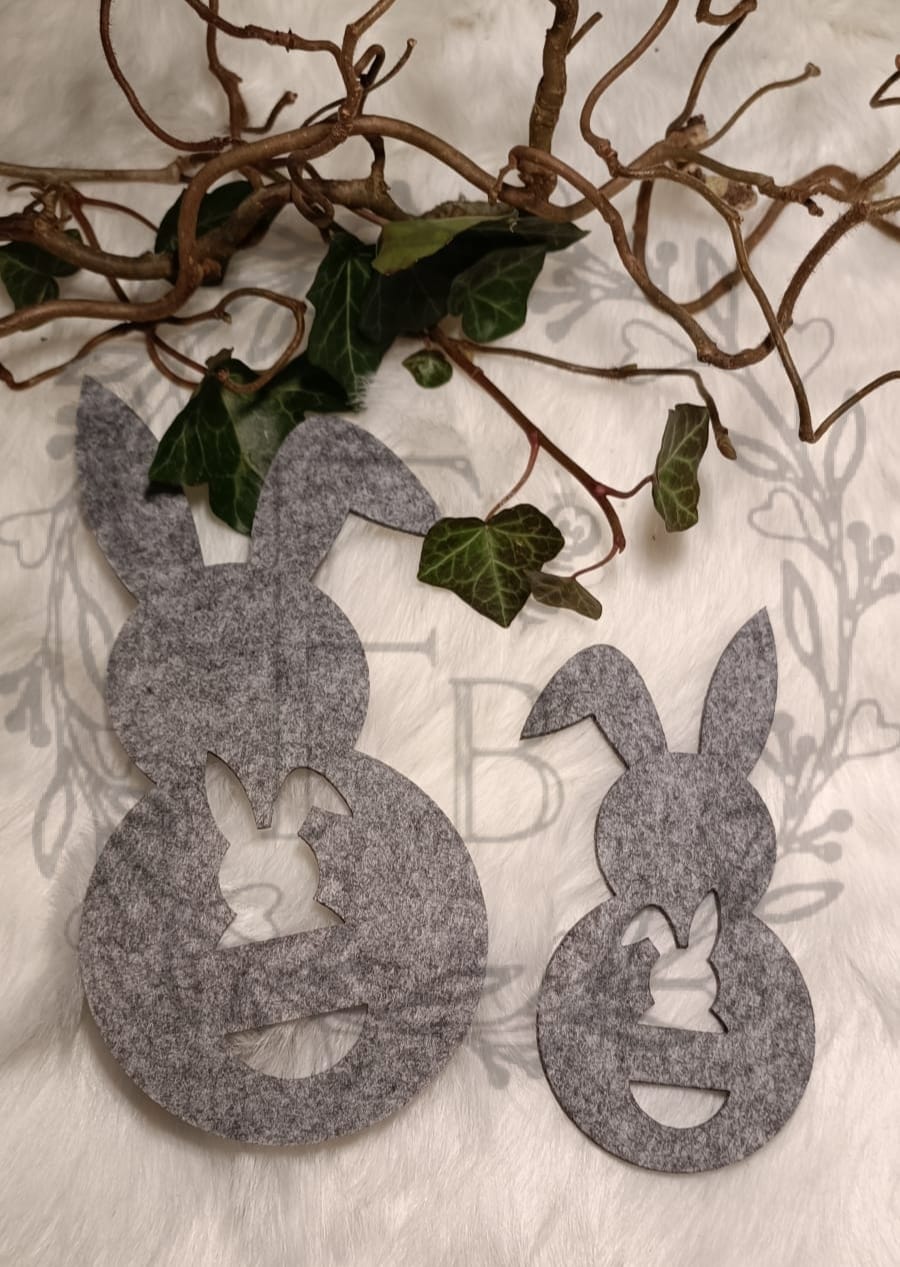 Hase in Hase 10er Set 10 cm