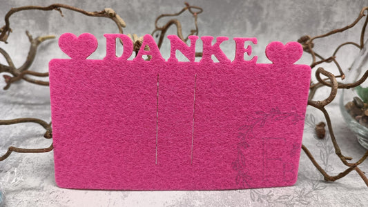 Karte mit Text "Danke" 3er Set Stückpreis 1,67€